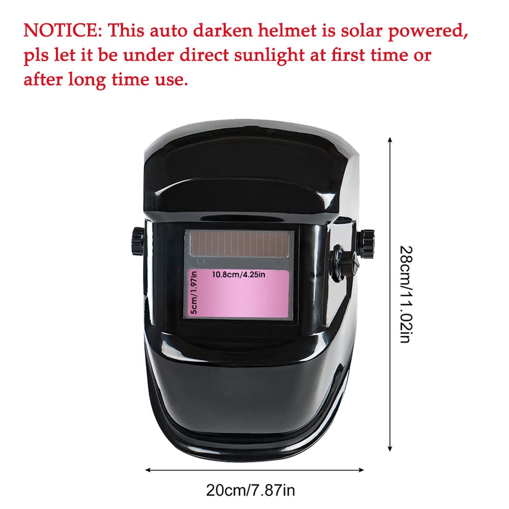 Serplex Welding Helmet Auto Darkening Solar Welding Helmet Adjustable Senstivities for ARC MMA MIG TIG Weld Hood Welding Shield Welding Mask(With 5 +2 Replaceable Lens Serplex Welding Helmet Auto Darkening Solar Welding Helmet Adjustable Senstivities for ARC MMA MIG TIG Weld Hood Welding Shield Welding Mask(With 5 +2 Replaceable Lens